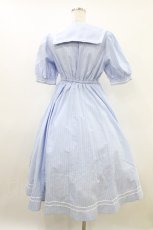 画像2: m petit by misako / ストライプセーラーワンピース S サックス H-26-08-01-009-LO-OP-NS-ZH (2)
