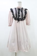 画像1: Ank Rouge / ヨークレースアップカットワンピース M ピンク H-26-08-01-018-CA-OP-NS-ZH (1)