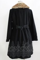 画像3: axes femme / 裾刺繍ロングコート L ブラック H-26-08-02-028-AX-CO-NS-ZH (3)