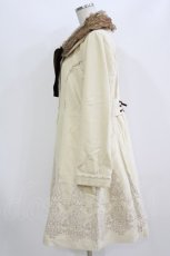 画像2: axes femme / 裾刺繍ロングコート L 生成り H-26-08-02-030-AX-CO-NS-ZH (2)
