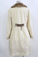 画像3: axes femme / 裾刺繍ロングコート L 生成り H-26-08-02-030-AX-CO-NS-ZH (3)