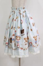 画像2: metamorphose / くまちゃんのBakery cafeスカート Free サックス H-26-08-02-036-ME-SK-NS-ZH (2)