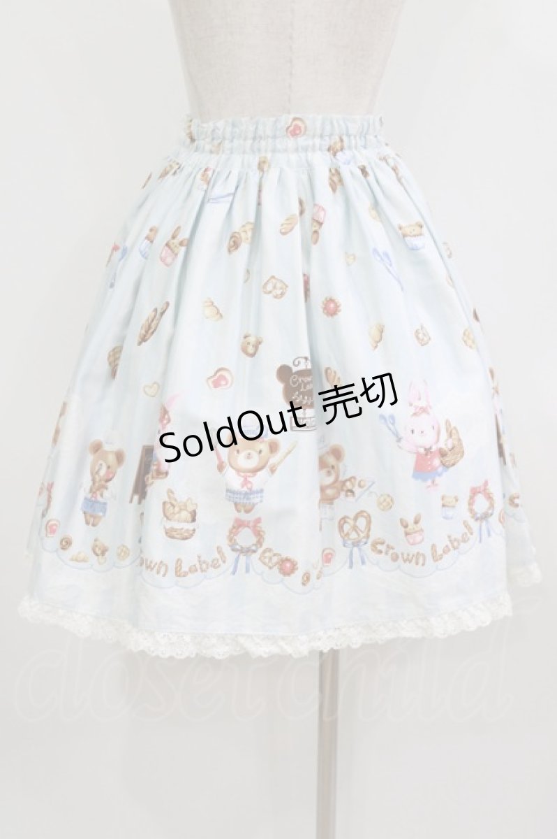 画像3: metamorphose / くまちゃんのBakery cafeスカート Free サックス H-26-08-02-036-ME-SK-NS-ZH (3)