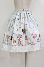 画像3: metamorphose / くまちゃんのBakery cafeスカート Free サックス H-26-08-02-036-ME-SK-NS-ZH (3)