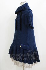 画像2: axes femme / タートルざっくりニットワンピース M ブルー H-26-08-02-038-AX-OP-NS-ZH (2)