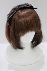 画像1: Angelic Pretty / Crownロゴリボンカチューシャ  ネイビー H-26-08-02-007-AP-AC-NS-ZH (1)