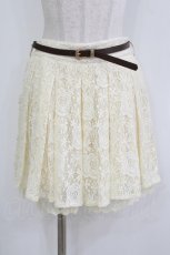 画像1: axes femme / ベルト付きレースキュロット M 生成り H-26-08-02-043-AX-PA-NS-ZH (1)