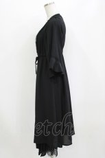 画像2: axes femme / レーシーロングカーデ M ブラック H-26-08-02-046-AX-TO-NS-ZH (2)