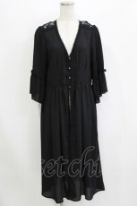 画像1: axes femme / バックレースロングガウン M ブラック H-26-08-02-047-AX-TO-NS-ZH (1)
