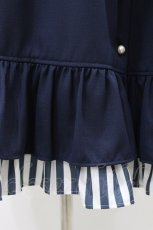 画像5: Melody BasKet / ストライプマドモアゼルドレス L ネイビー H-26-08-02-1020-LO-OP-KB-ZH (5)