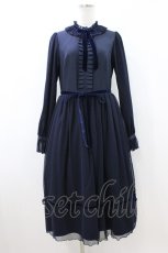 画像1: Melody BasKet / ご令嬢のチュールワンピース M ネイビー H-26-08-02-1023-LO-OP-KB-ZH (1)