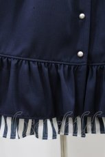 画像5: Melody BasKet / ストライプマドモアゼルドレス M ネイビー H-26-08-02-1024-LO-OP-KB-ZH (5)