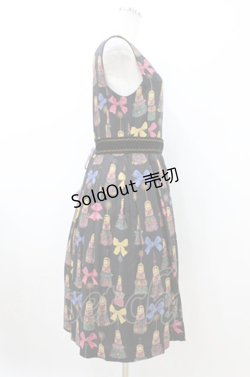 画像3: Jane Marple / Little tassel dollsスクエアドレス M ブラック H-26-08-02-1027-JM-OP-ET-ZH (3)