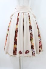 画像1: Ozz oneste / 椿刺繍袴スカート  ベージュ H-26-08-02-1029-OO-SK-AK-ZH (1)