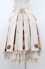 画像2: Ozz oneste / 椿刺繍袴スカート  ベージュ H-26-08-02-1029-OO-SK-AK-ZH (2)