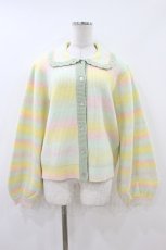画像1: Candy Stripper / FRILL COLLAR KNIT CARDIGAN 2 LIGHT GREEN H-26-08-02-1045-PU-TO-AK-ZH (1)
