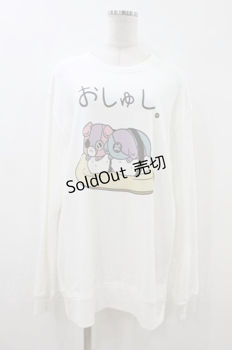 画像1: NieR Clothing / プリントSWEAT  2XL 白/おしゅし H-26-08-02-1047-PU-TO-KB-ZH (1)