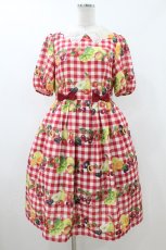 画像1: Melody BasKet / Fruits BasKetワンピース  レッド H-26-08-02-1013-LO-OP-KB-ZH (1)