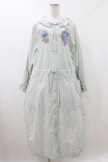 画像1: Jane Marple Dans Le Salon / Jardin Des Fleurs Embroideryドレス  ミント H-26-08-02-1014-JM-OP-KB-ZH (1)