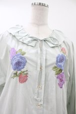 画像4: Jane Marple Dans Le Salon / Jardin Des Fleurs Embroideryドレス  ミント H-26-08-02-1014-JM-OP-KB-ZH (4)
