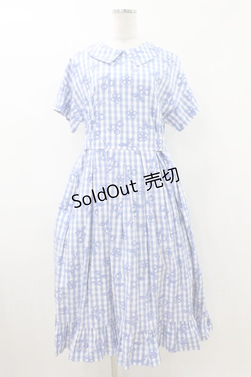 画像1: Jane Marple / Picnic cloth joyfulドレス  ブルー H-26-08-02-1015-JM-OP-KB-ZH (1)
