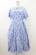画像1: Jane Marple / Picnic cloth joyfulドレス  ブルー H-26-08-02-1015-JM-OP-KB-ZH (1)