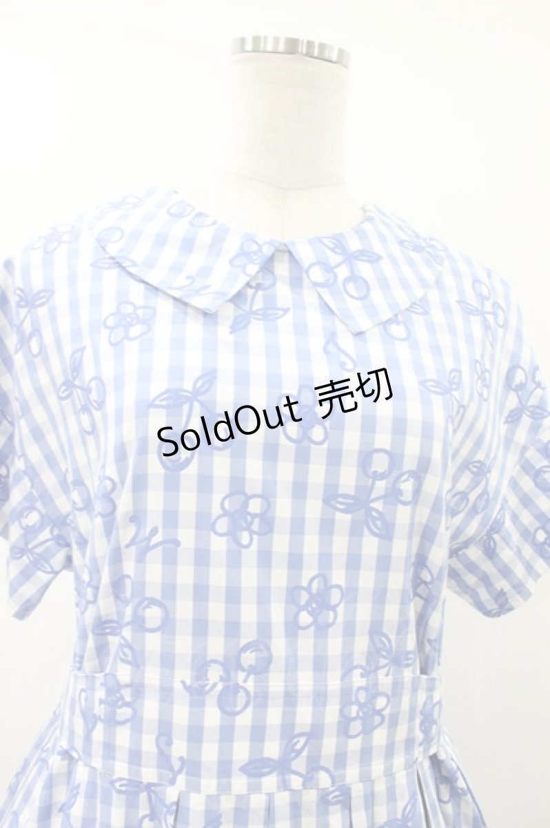 画像4: Jane Marple / Picnic cloth joyfulドレス  ブルー H-26-08-02-1015-JM-OP-KB-ZH (4)