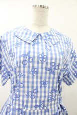 画像4: Jane Marple / Picnic cloth joyfulドレス  ブルー H-26-08-02-1015-JM-OP-KB-ZH (4)