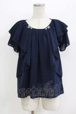 画像1: axes femme / シャドーボーダープルオーバー M ネイビー H-26-08-02-057-AX-TO-NS-ZH (1)