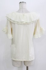 画像2: axes femme / ゴージャスフリル袖プルオーバー M 生成り H-26-08-02-062-AX-TO-NS-ZH (2)