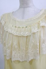 画像3: axes femme / ロマンティックレースプルオーバー M イエロー H-26-08-02-063-AX-TO-NS-ZH (3)