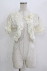 画像1: axes femme / シフォン使いレースボレロ M 生成り H-26-08-02-069-AX-TO-NS-ZH (1)