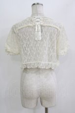 画像2: axes femme / シフォン使いレースボレロ M 生成り H-26-08-02-069-AX-TO-NS-ZH (2)