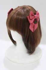 画像1: Innocent World / 王冠のツインリボンクリップ  Rose Pink H-26-08-02-012-IW-AC-NS-ZH (1)