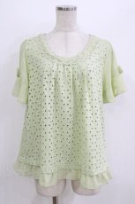 画像1: axes femme / カットワークレースプルオーバー M ミント H-26-08-02-071-AX-TO-NS-ZH (1)