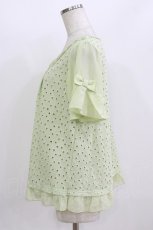 画像2: axes femme / カットワークレースプルオーバー M ミント H-26-08-02-071-AX-TO-NS-ZH (2)