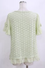 画像3: axes femme / カットワークレースプルオーバー M ミント H-26-08-02-071-AX-TO-NS-ZH (3)