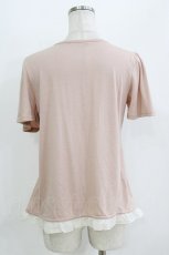 画像2: axes femme / リボン付きブロッキングプルオーバー M ピンク H-26-08-02-075-AX-TO-NS-ZH (2)