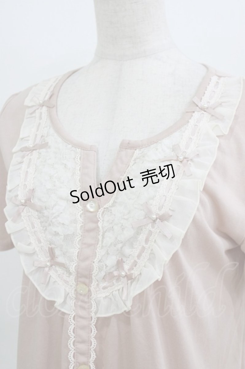 画像3: axes femme / リボン付きブロッキングプルオーバー M ピンク H-26-08-02-075-AX-TO-NS-ZH (3)