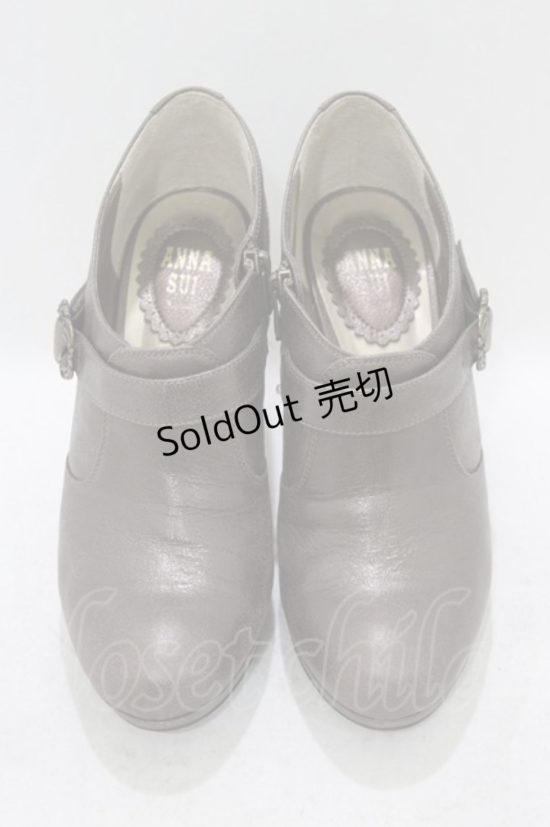 画像1: ANNA SUI / 猫足ブーティ‐ 4/23.5cm ブロンズ H-26-08-02-015-PU-SH-NS-ZH (1)