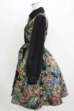 画像2: Kurumi Collaboration / TT*KRMゴブランワンピース M ブラック H-26-08-02-021-LO-OP-NS-ZH (2)