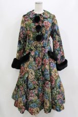 画像1: Kurumi Collaboration / TT*KRMゴブランファーコート M ブラック H-26-08-02-024-LO-CO-NS-ZH (1)