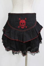 画像3: Qutie Frash / デニムフリルスカート  黒 H-26-08-03-027-QU-SK-AK-ZH (3)