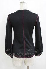画像2: Ozz On / 刺繍ZIPトップス  黒 H-26-08-03-039-OO-TO-AK-ZH (2)