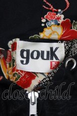 画像6: gouk / プリントZIPパーカー  黒 H-26-08-03-049-GO-TO-AK-ZH (6)
