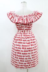 画像2: MILK / Messageサンドレス  ホワイト×レッド H-26-08-03-1031-ML-OP-KB-ZH (2)