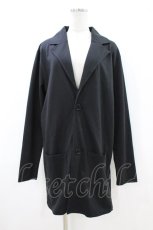 画像1: NieR Clothing / バックプリントロングカットジャケット  黒 H-26-08-03-1038-PU-JA-KB-ZH (1)