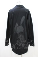 画像2: NieR Clothing / バックプリントロングカットジャケット  黒 H-26-08-03-1038-PU-JA-KB-ZH (2)