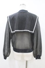 画像2: Candy Stripper / SEETHROUGH SAILOR KNIT  ブラック H-26-08-03-1039-PU-TO-KB-ZH (2)