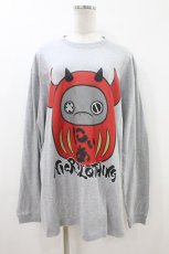 画像1: NieR Clothing / プリントLONG CUTSEW XL グレー H-26-08-03-1043-PU-TO-AK-ZH (1)